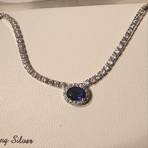 Blue sapphire necklace